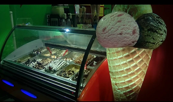 mostrador de helados